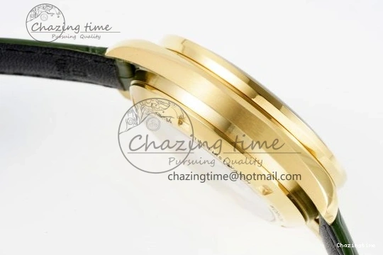 0404 Speedmaster Moonwatch in Moonshine Gold YG RMF Best Edition Green Dial on Green Leather Strap Manual Chrono EasyCare 7832